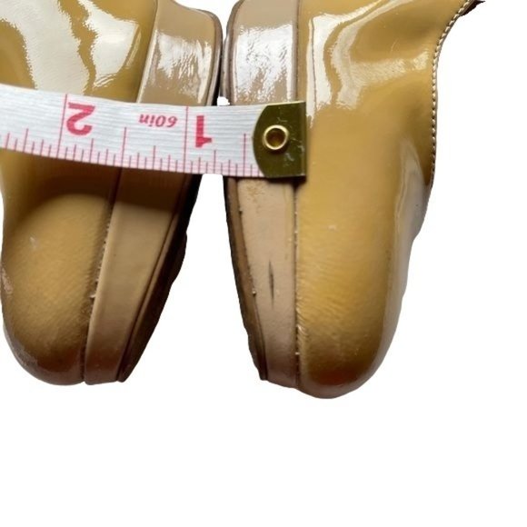 Enzo Angiolini Eadixy Heels Patent Leather Slip On Pump Tan Womens Size 8 - Picture 9 of 11